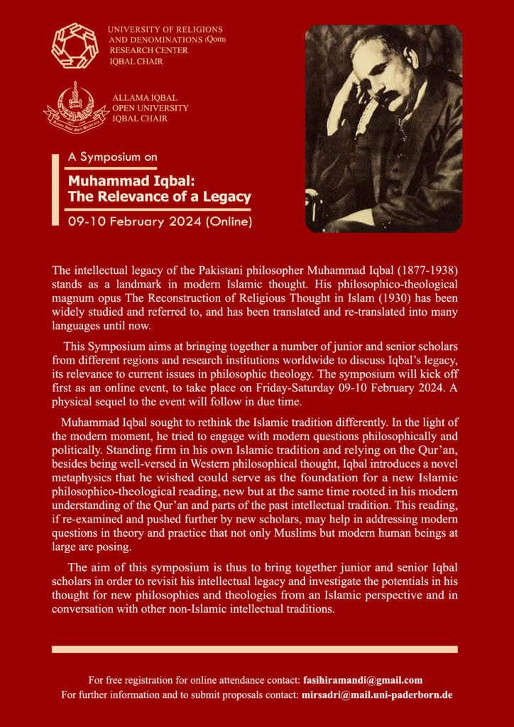 Muhammad Iqbal: The Relevance of a Legacy Symposium